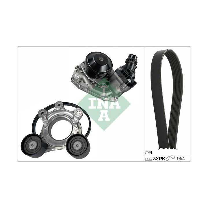 Vandens siurblys + V formos rumbuotas diržas, komplektas INA 529 0522 30