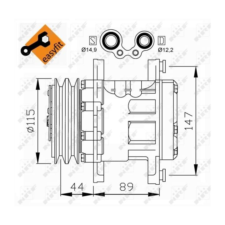 Kompresorius, oro kondicionierius NRF 32207