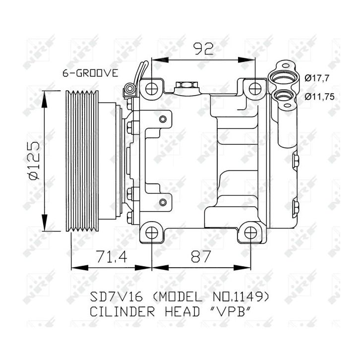 Kompresorius, oro kondicionierius NRF 32267