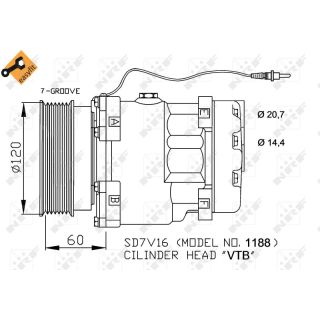 Kompresorius, oro kondicionierius NRF 32711