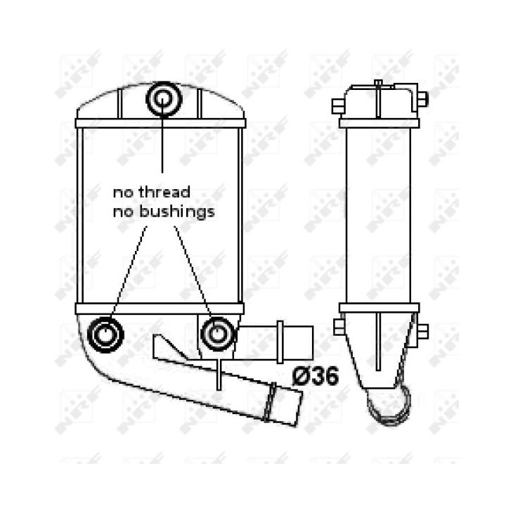 Tarpinis suslėgto oro aušintuvas, kompresorius NRF 30167A