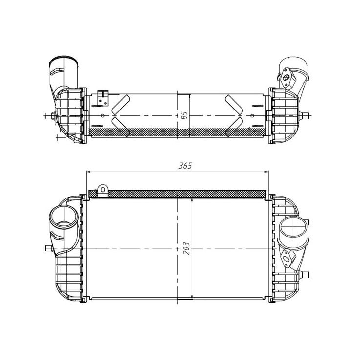 Tarpinis suslėgto oro aušintuvas, kompresorius NRF 309066