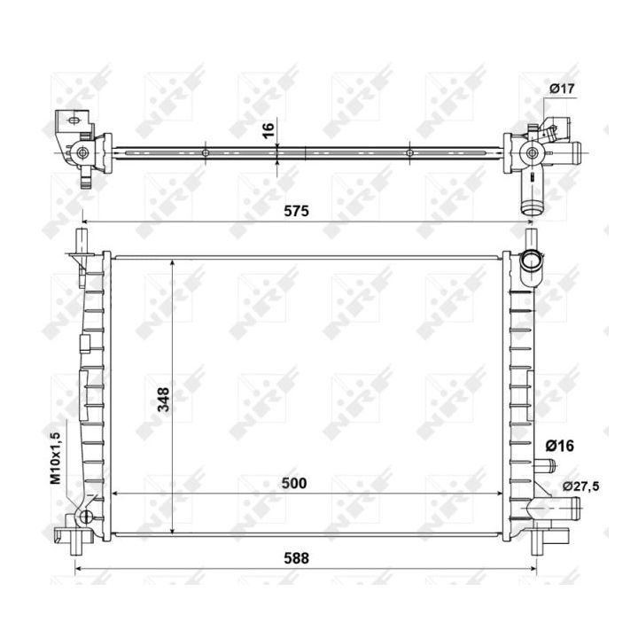 Radiatorius, variklio aušinimas NRF 50130A