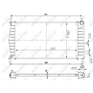 Radiatorius, variklio aušinimas NRF 50131A