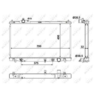 Radiatorius, variklio aušinimas NRF 50137