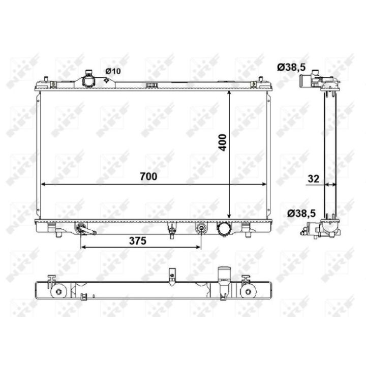 Radiatorius, variklio aušinimas NRF 50137
