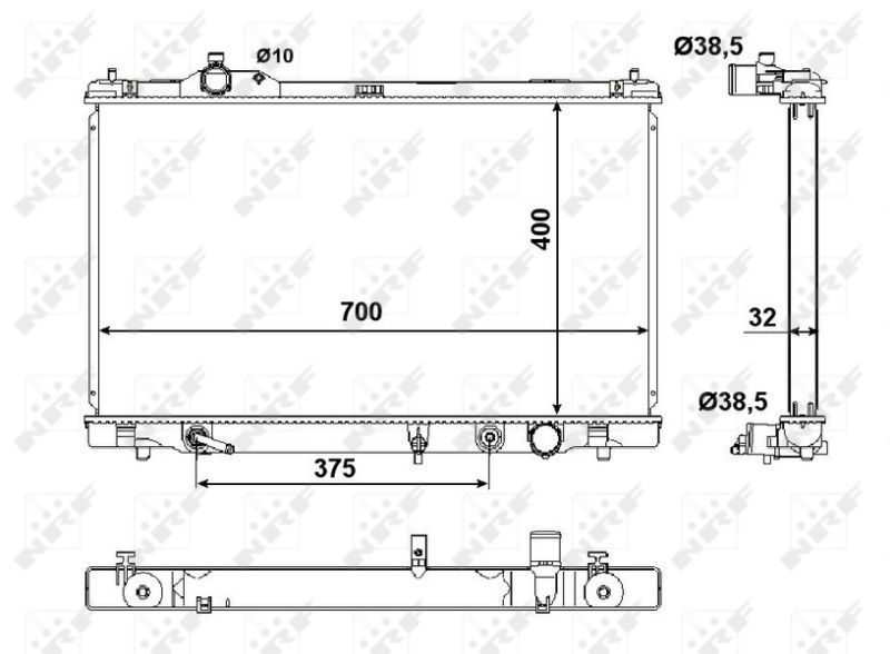 Radiatorius, variklio aušinimas NRF 50137