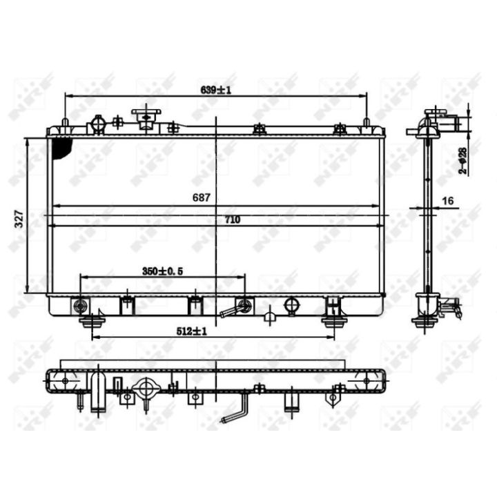 Radiatorius, variklio aušinimas NRF 50142