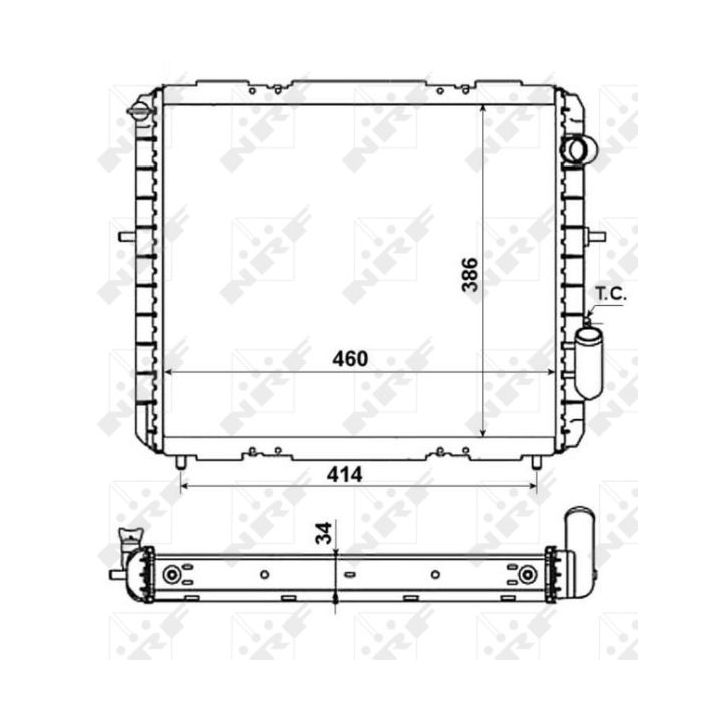 Radiatorius, variklio aušinimas NRF 507345