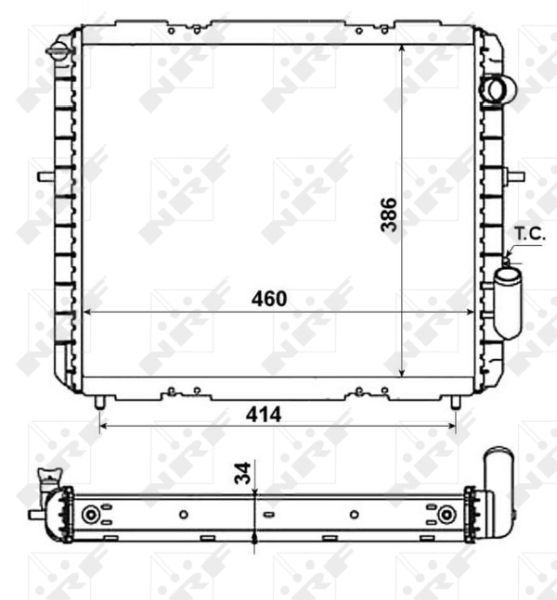 Radiatorius, variklio aušinimas NRF 507345