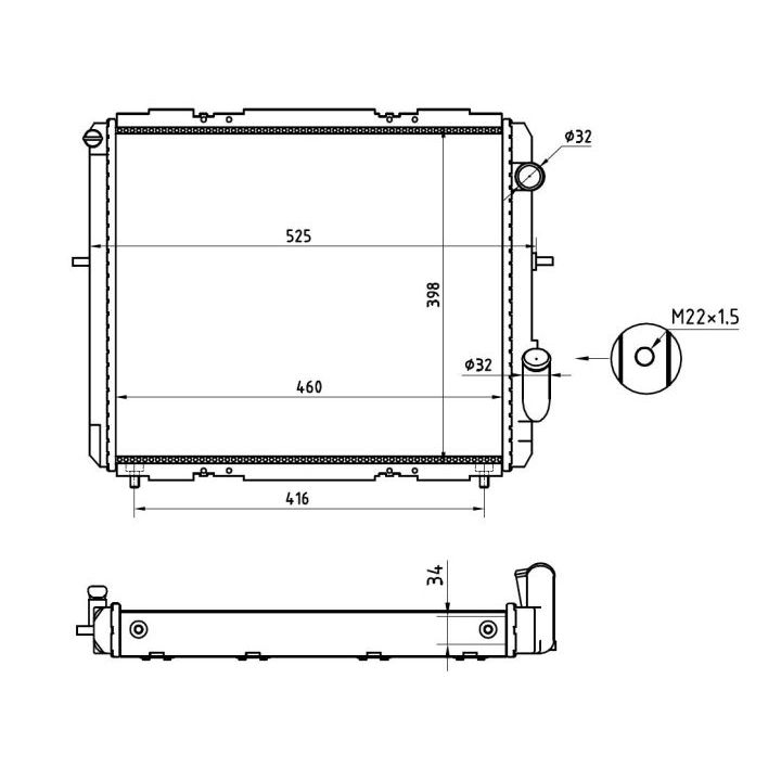 Radiatorius, variklio aušinimas NRF 507345A