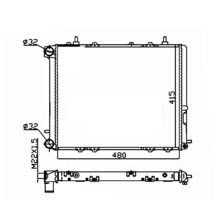 Radiatorius, variklio aušinimas NRF 507352A