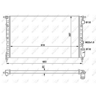 Radiatorius, variklio aušinimas NRF 507465