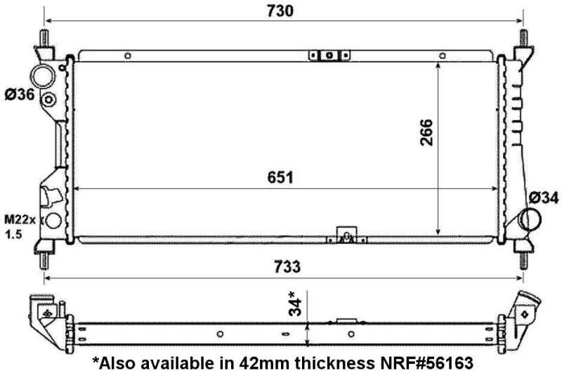 Radiatorius, variklio aušinimas NRF 507522