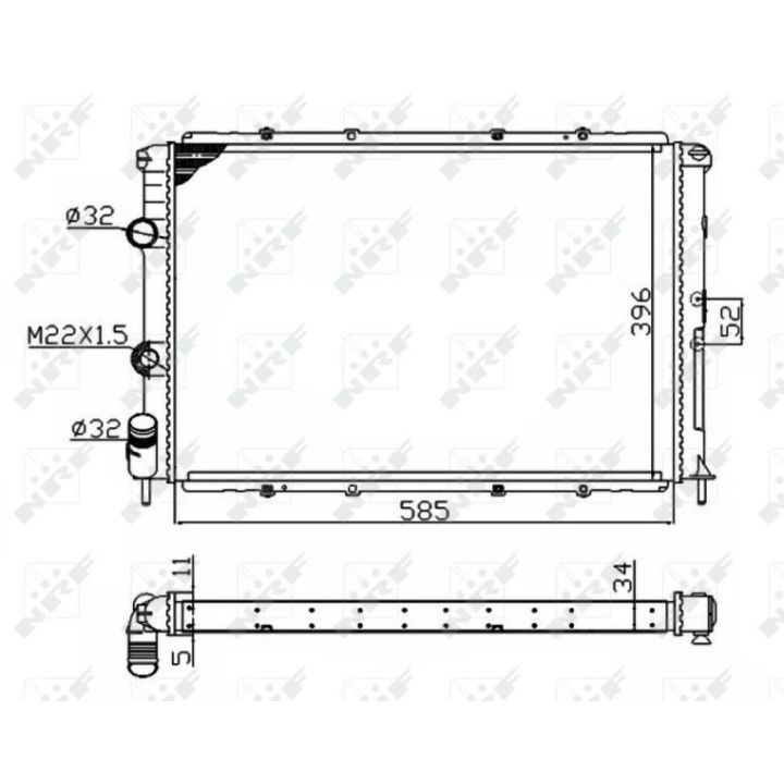 Radiatorius, variklio aušinimas NRF 509503