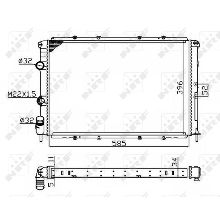 Radiatorius, variklio aušinimas NRF 509503A