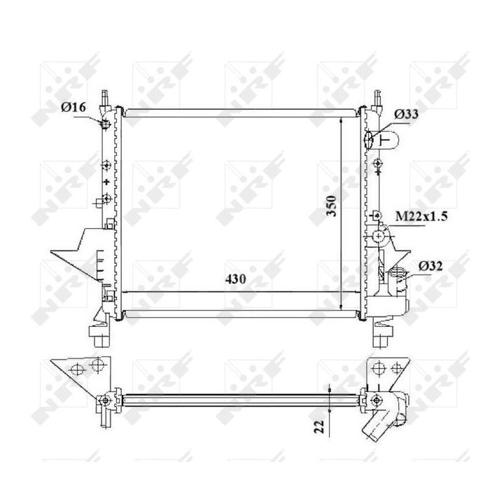 Radiatorius, variklio aušinimas NRF 509513