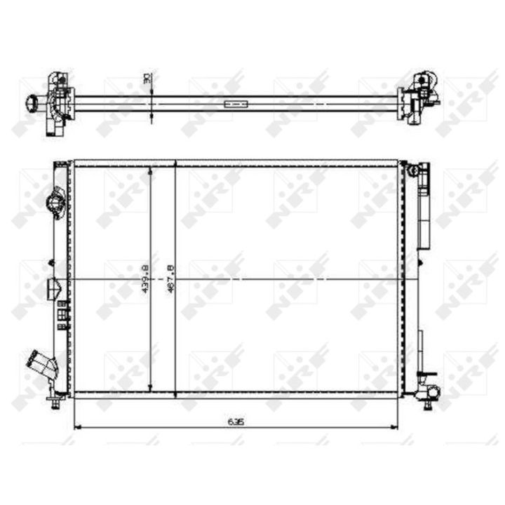 Radiatorius, variklio aušinimas NRF 509526