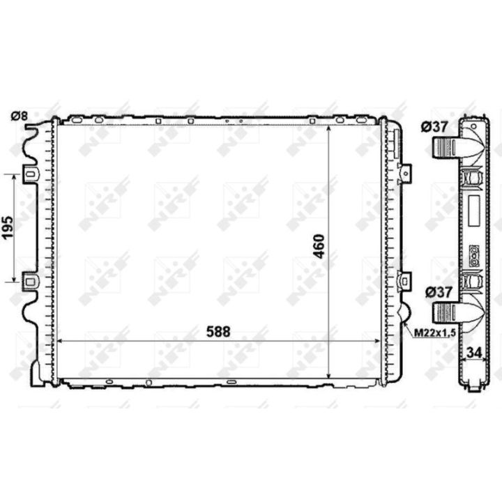 Radiatorius, variklio aušinimas NRF 509710