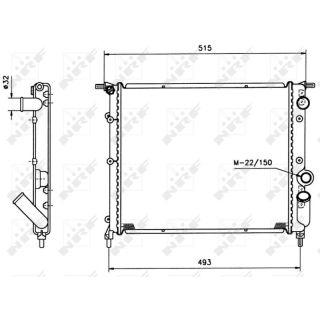 Radiatorius, variklio aušinimas NRF 516259
