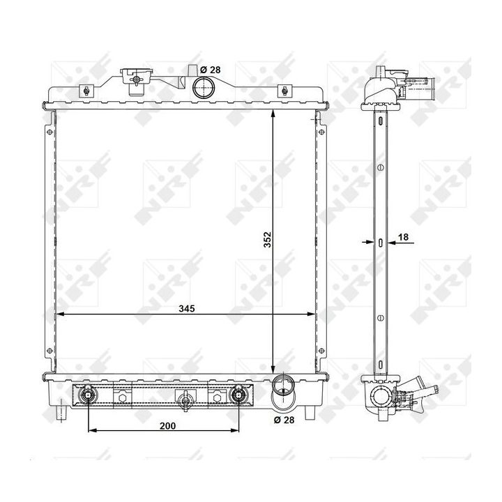 Radiatorius, variklio aušinimas NRF 516355