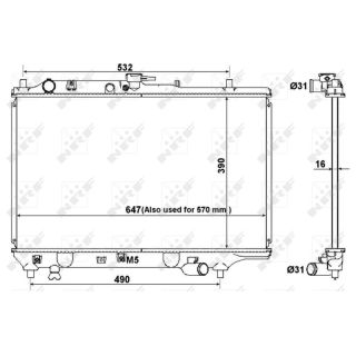 Radiatorius, variklio aušinimas NRF 516511