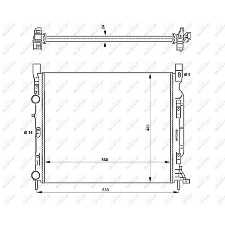 Radiatorius, variklio aušinimas NRF 53002