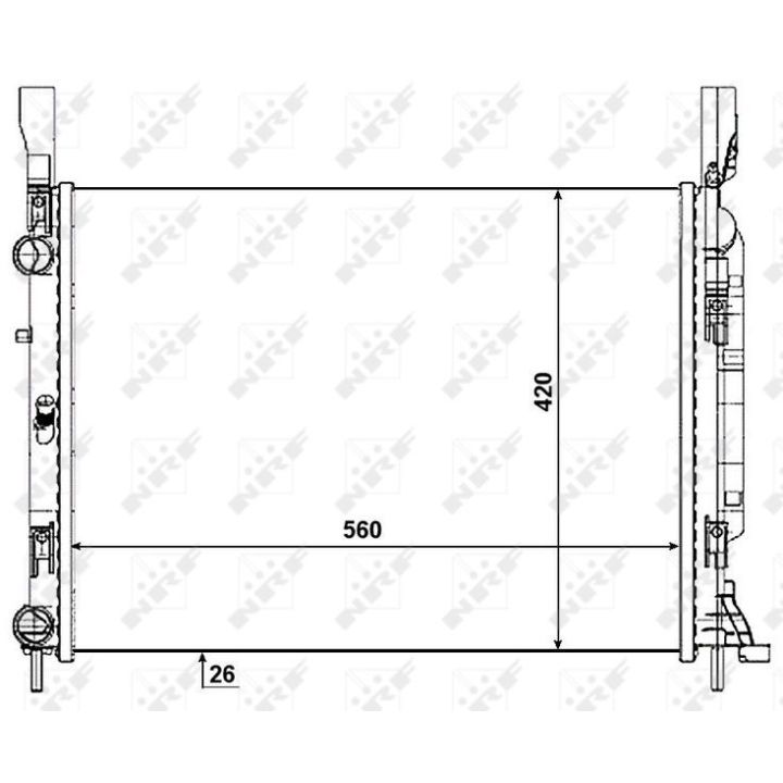 Radiatorius, variklio aušinimas NRF 53004