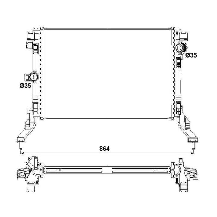 Radiatorius, variklio aušinimas NRF 53026