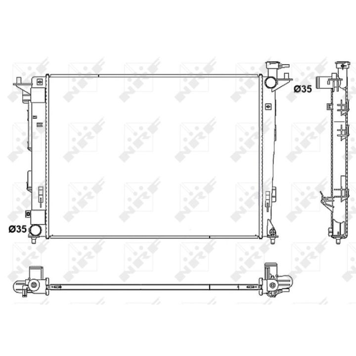 Radiatorius, variklio aušinimas NRF 53052