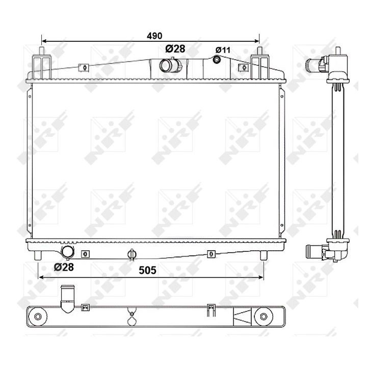 Radiatorius, variklio aušinimas NRF 53059