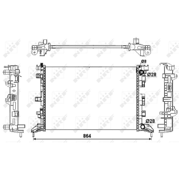 Radiatorius, variklio aušinimas NRF 53066