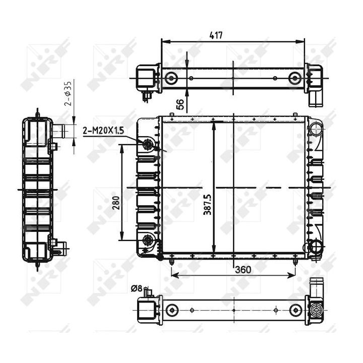 Radiatorius, variklio aušinimas NRF 53149