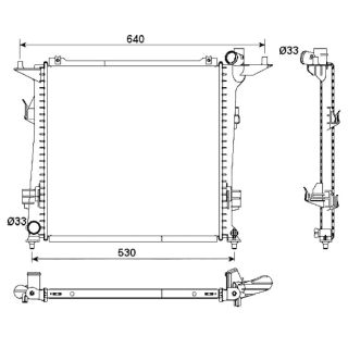 Radiatorius, variklio aušinimas NRF 53164