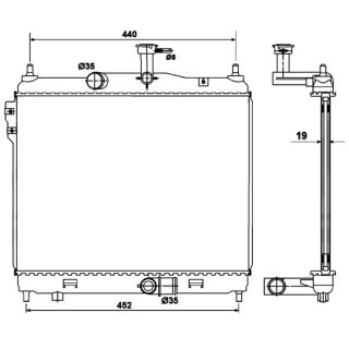 Radiatorius, variklio aušinimas NRF 53169