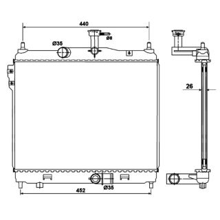 Radiatorius, variklio aušinimas NRF 53170
