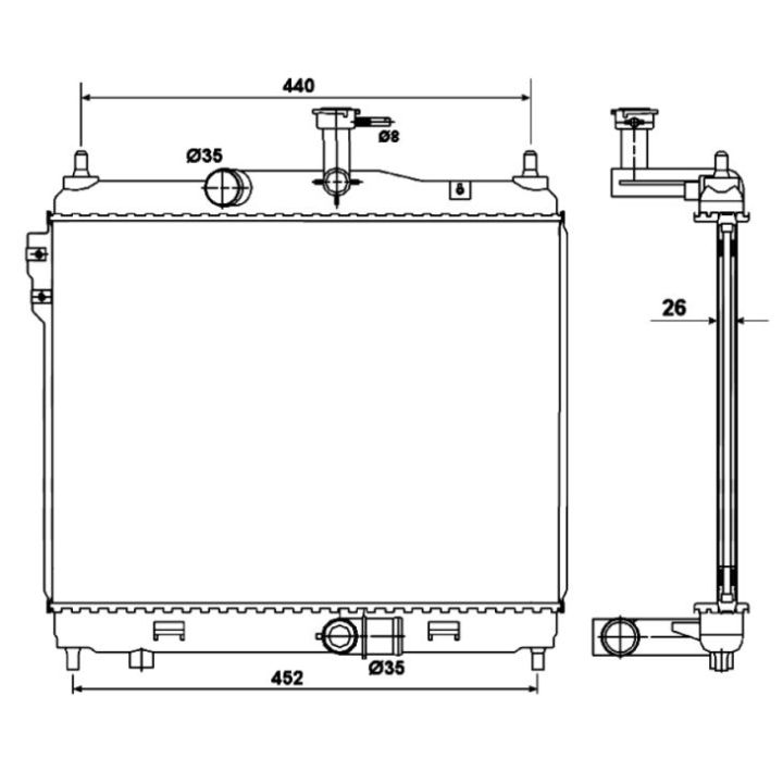 Radiatorius, variklio aušinimas NRF 53170