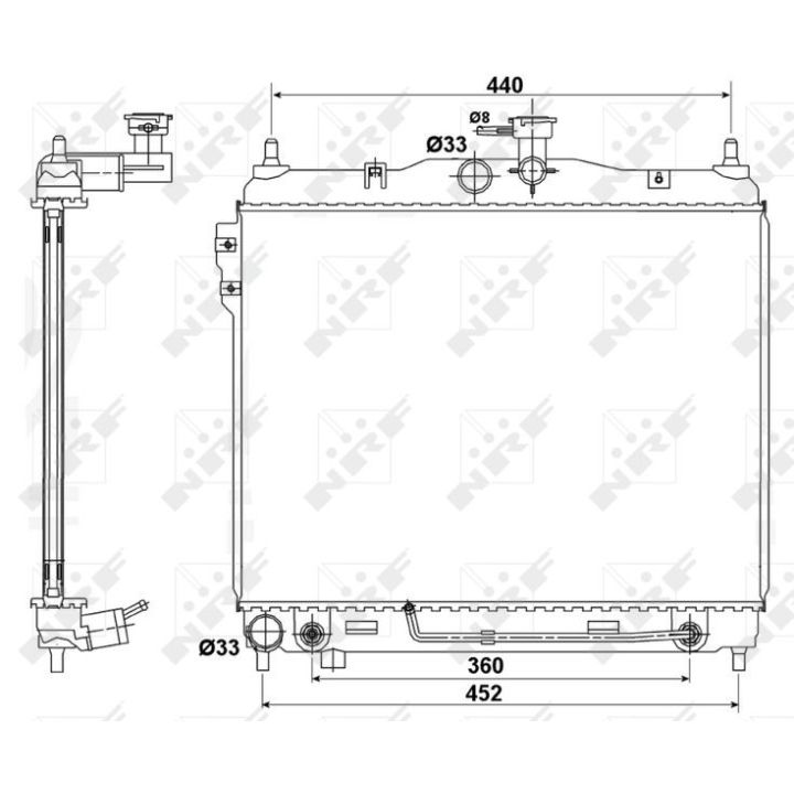 Radiatorius, variklio aušinimas NRF 53173