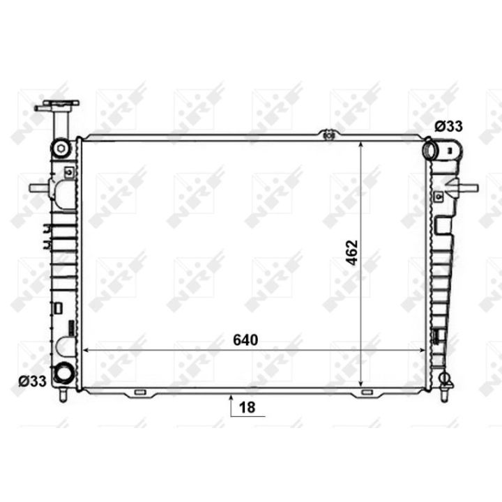 Radiatorius, variklio aušinimas NRF 53192