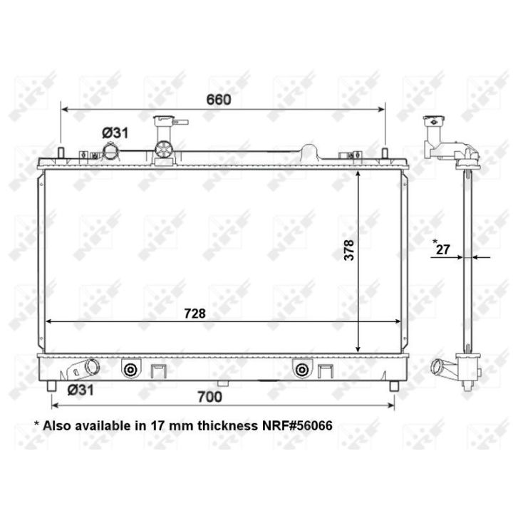 Radiatorius, variklio aušinimas NRF 53198