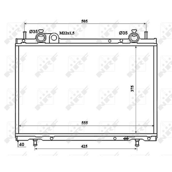 Radiatorius, variklio aušinimas NRF 53201