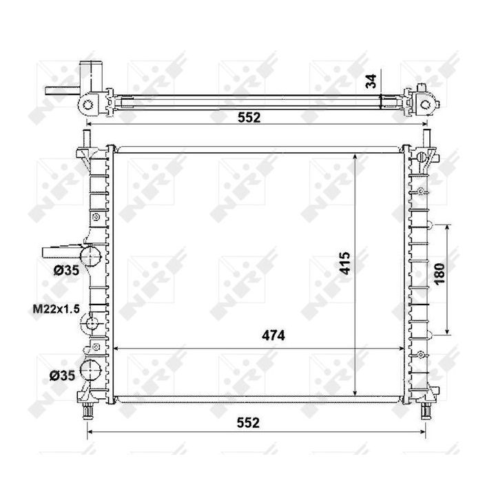 Radiatorius, variklio aušinimas NRF 53227