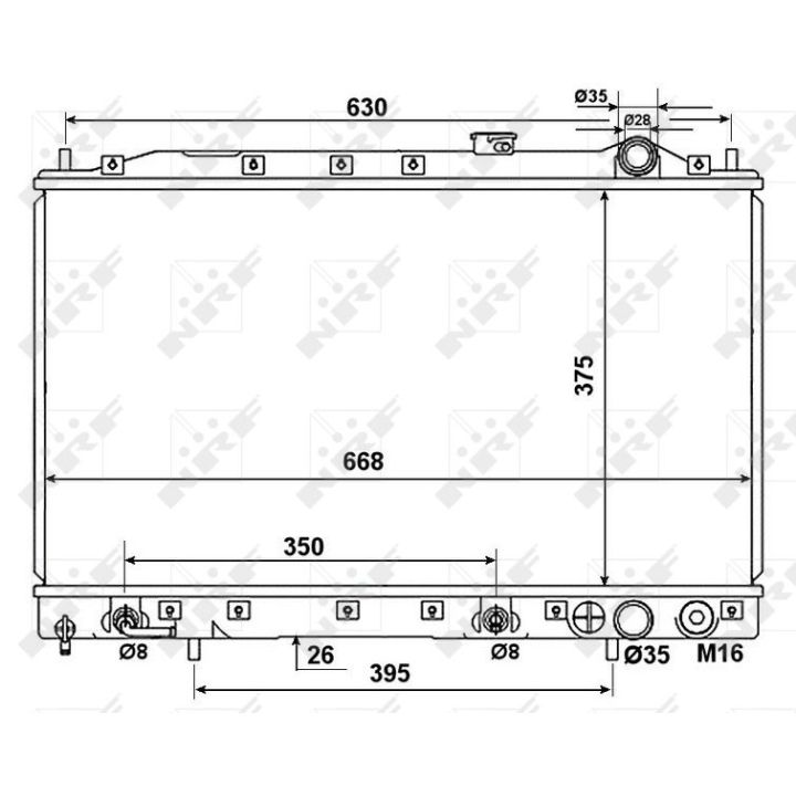 Radiatorius, variklio aušinimas NRF 53274