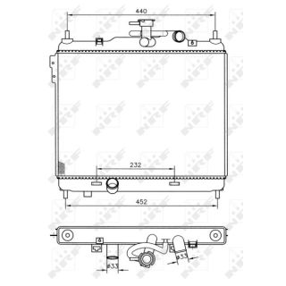Radiatorius, variklio aušinimas NRF 53360