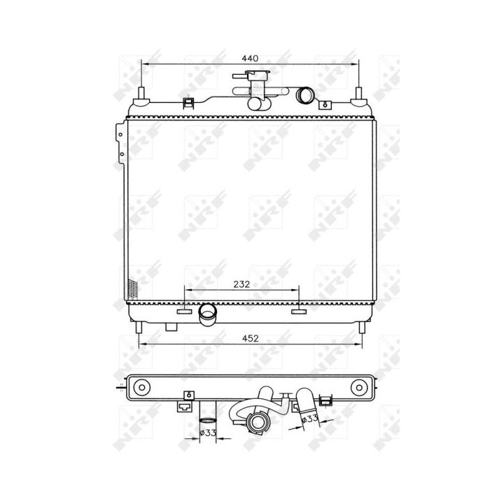 Radiatorius, variklio aušinimas NRF 53360