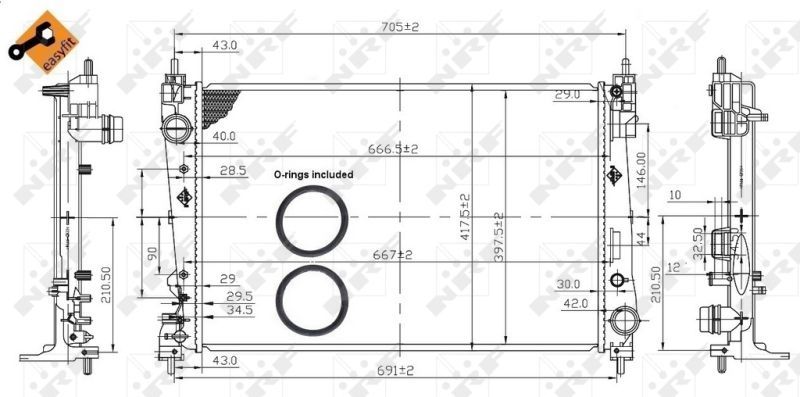 Radiatorius, variklio aušinimas NRF 53454