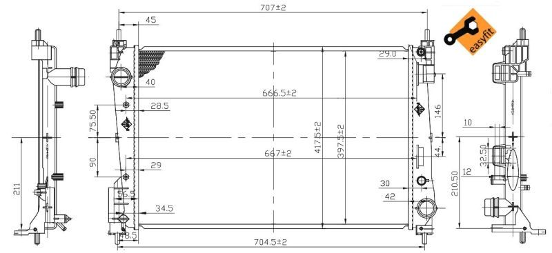 Radiatorius, variklio aušinimas NRF 53455