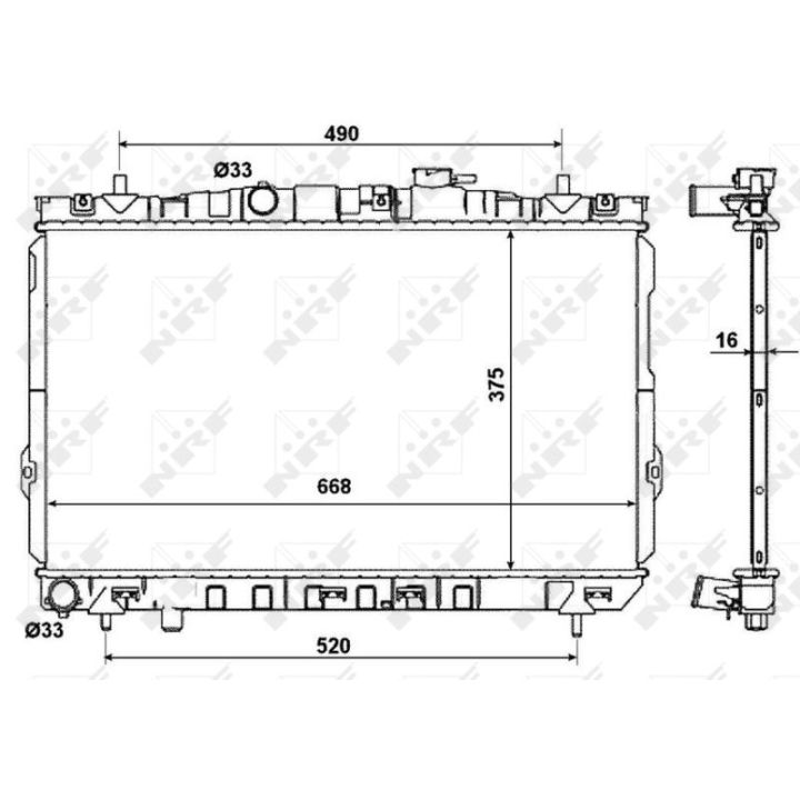 Radiatorius, variklio aušinimas NRF 53471