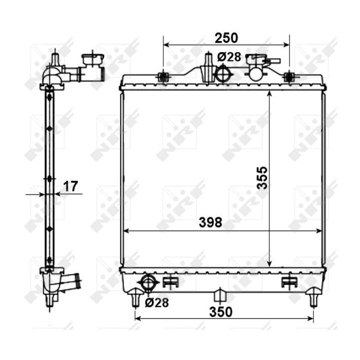 Radiatorius, variklio aušinimas NRF 53489