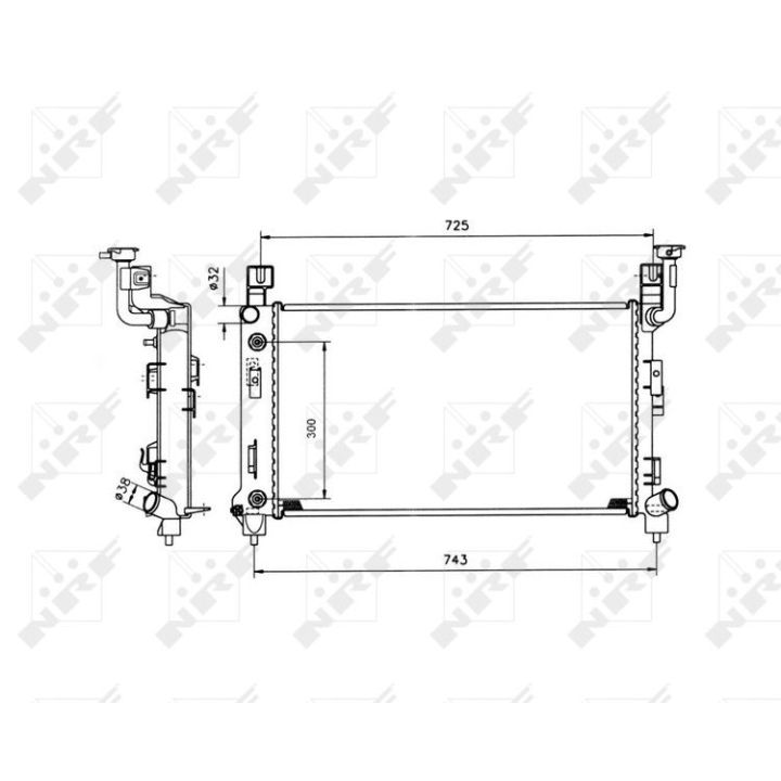 Radiatorius, variklio aušinimas NRF 53501